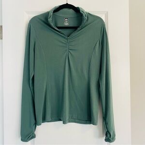 REI Women's Sage Green Long-Sleeve Quarter Zip Top